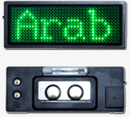 iBadge B1236 LED Name Card for T-shirts Πράσινο (Oem)