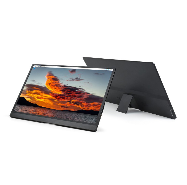 15.6inch Monitor with Stand, Thin and Light Design, IPS screen, 1920 × 1080 Full HD, 100%s RGB High Color Gamut, No Touch