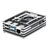 Clear Acrylic & Black ABS Case for Raspberry Pi 4 Clear Acrylic & Black ABS Case for Raspberry Pi 4