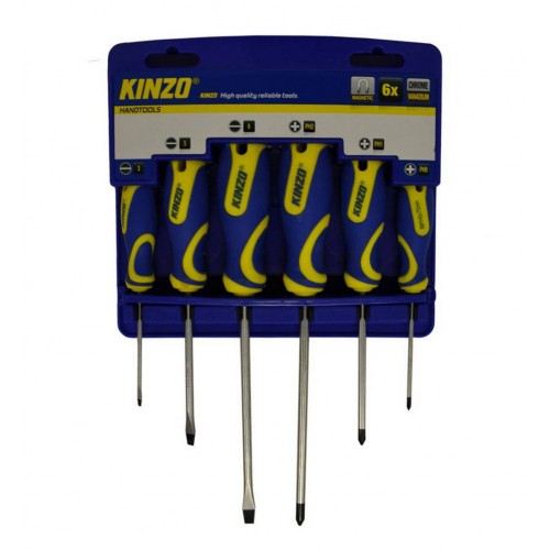 Screwdriver Kinzo 2010228 Set 6 Pieces Magnetic Blue