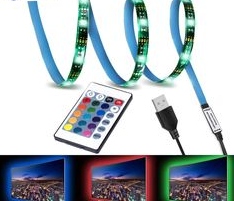 LED TV Strip Light with Remote Control (16-Color)