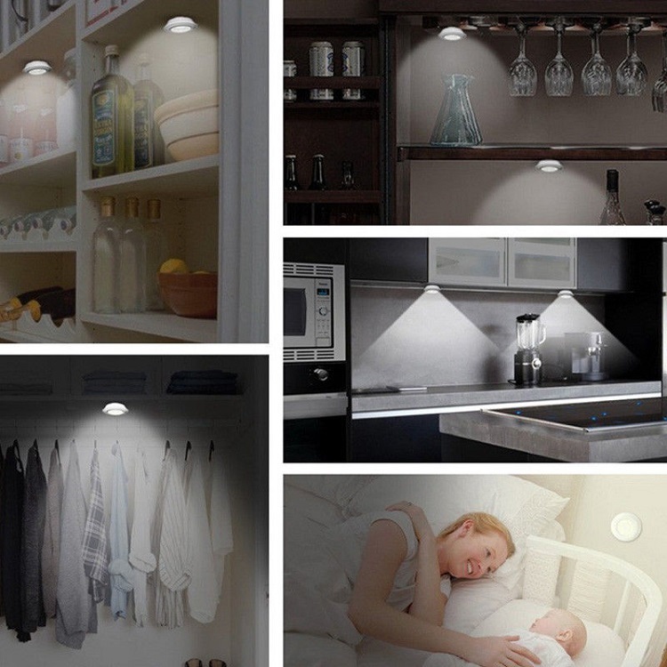 3 Pack Cob Led Wireless Automatic with Remote Control Light YL-M-411 White