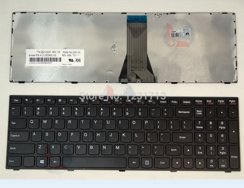 Clavier Lenovo Argent – Disposition Italienne QWERTY – Pour Ideapad G50-70, G50-80...