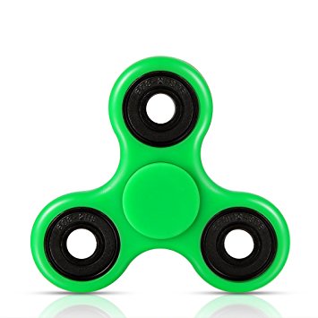 Plastic Fidget Spinner for Autism & ADHD Relief - Green (Bearing: Black) (3-Minute) (BLCR)