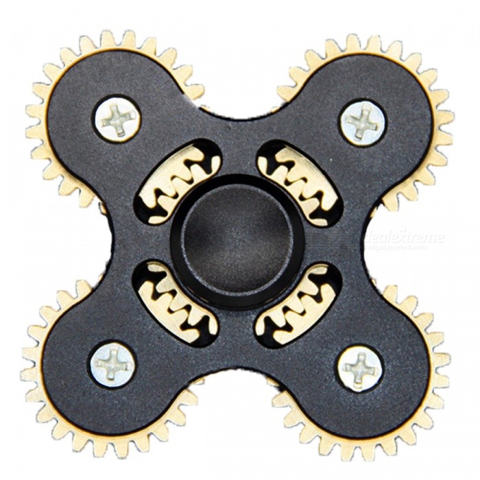 BLCR Three-Spinner Fidget Toy Metal 6 minute EDC Hand Spinner for Autism and ADHD Five Gear Black