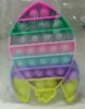 Pop It Anti-Stress Sensory Bubble Toy (Pastel Rainbow Colors, Rocket Design) (oem) (bulk)