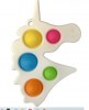 Pop It Bubble Sensory Stress Toy (White, OEM, Bulk) (oem) (bulk)
