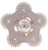 BLCR Three-Spinner Fidget Toy Metal 4 minute EDC Hand Spinner for Autism and ADHD Six Gear Silver