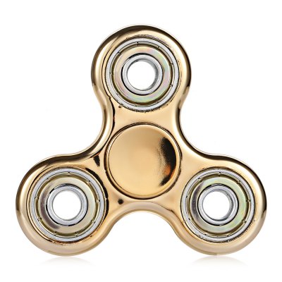 BLCR Three-Spinner Fidget Toy Aluminium Alloy 3 minute EDC Hand Spinner for Autism and ADHD Gold/Silver