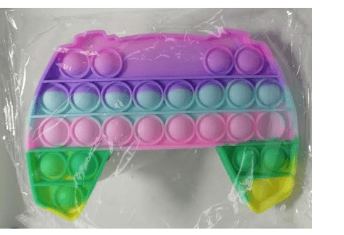 Pop It Anti-Stress Rainbow Gaming Controller (Bubble Sensory Decompression) (oem) (bulk)