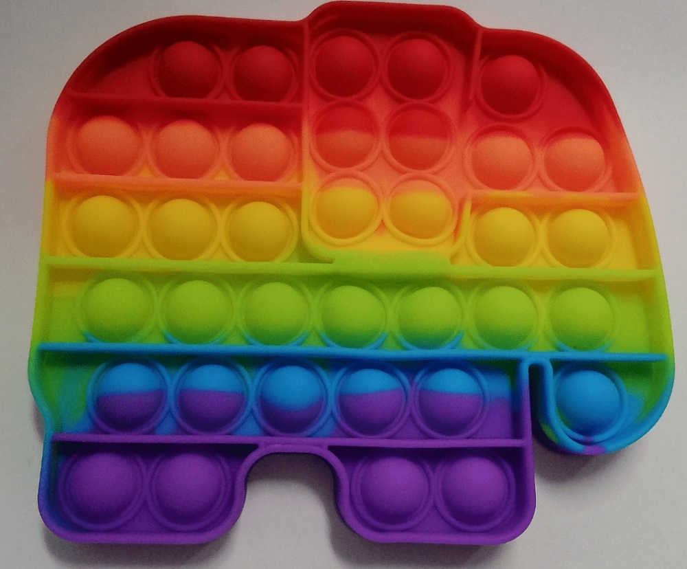 Pop It Stress Relief Bubble Toy - Rainbow Elephant Design (oem) (bulk)