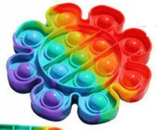 Pop It Anti-Stress Bubble Sensory Toy - Rainbow Flower Design (oem) (bulk)