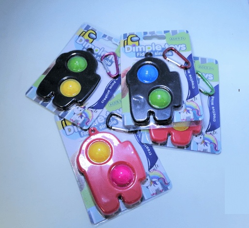 Pop It Anti-Stress Bubble Fidget Toy - Mini Spinner Keychain (OEM, Bulk) (oem) (bulk)