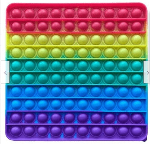 Pop It Anti-Stress Rainbow Bubble Sensory Toy (Giant Square) (oem) (bulk)