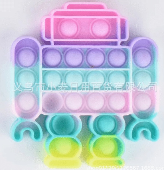 Pop It Anti-Stress Rainbow Bubble Sensory Toy (Pastel Colors) (oem) (bulk)