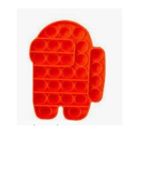 Pop It Anti-Stress Bubble Fidget Toy (Red, Among Us, OEM, Bulk) (oem) (bulk)