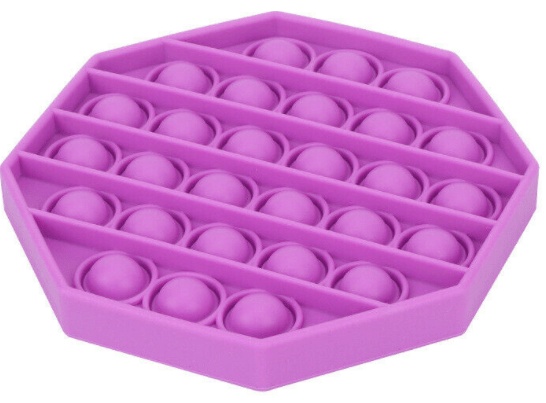 Pop It Anti-Stress Bubble Sensory Toy - Monochrome Purple Octagon (oem) (bulk)