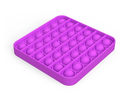 Pop It Anti-Stress Bubble Fidget Toy (Monochrome Purple Square) (oem) (bulk)