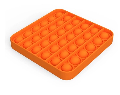 Pop It Bubble Sensory Toy - Orange Square (oem) (bulk)