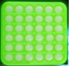 Pop It Bubble Sensory Stress Relief Toy (Green, Square, OEM, Bulk) (oem) (bulk)