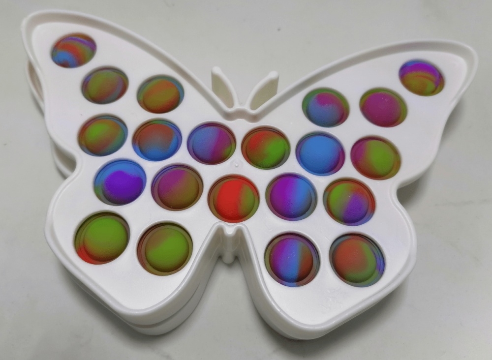 Pop It Sensory Bubble Fidget Toy with Rainbow Coloring Frame (oem) (bulk)