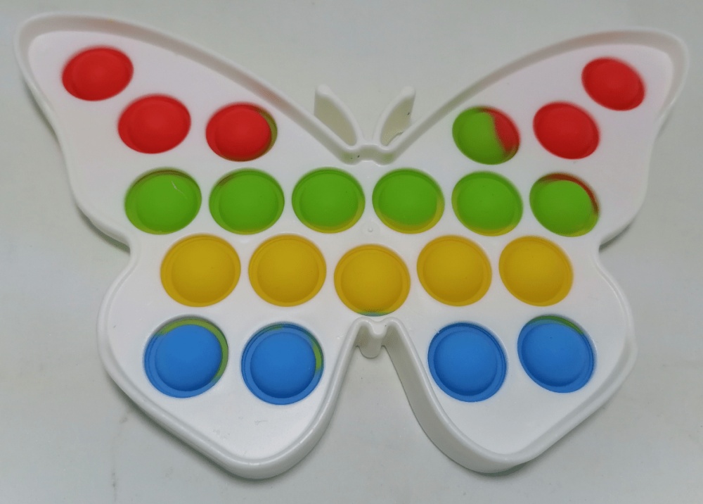 Pop It Anti-Stress Bubble Sensory Toy - Rainbow Butterfly Frame (oem) (bulk)