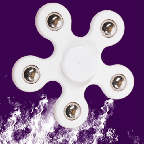 BLCR 5 Steel Ball Fidget Toy Plastic 1 minute EDC Hand Spinner for Autism and ADHD White