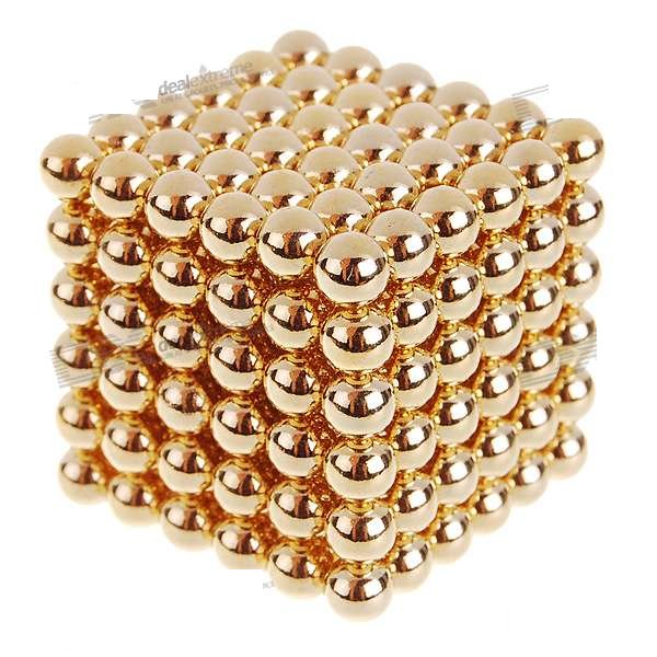 5mm Neodymium Magnet Spheres Gold 216pcs (Oem) (Bulk)