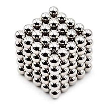 5mm 125PCS Magnetic Balls DIY Puzzle Toy -Silver (OEM)