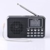 GES NET Mini Digital AM FM LCD Radio Speaker, Micro SD/TF USB Disk Speaker MP3 Music Player Stereo, Portable Pocket Novelty Radio Receiver, Handheld CB Radio Transceiver (938B black)