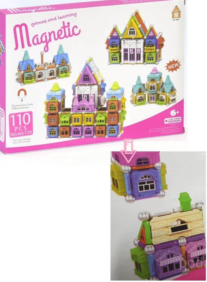 Educational game with magnets - MagnetiC 110 PCS