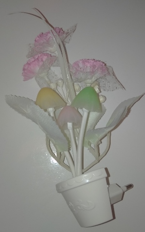 Led night lamp  (with flowers) (OEM)