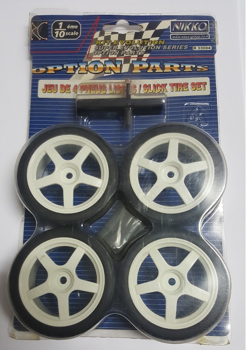NIKKO EVOLUTION SERIES OPTION PARTS SLICK tyre WHEELSET 1/10