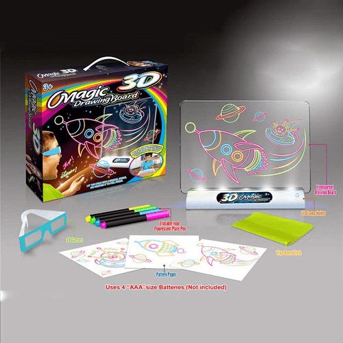 3D Write & Erase Board / Magic 3D Drawing Board - Space (oem)