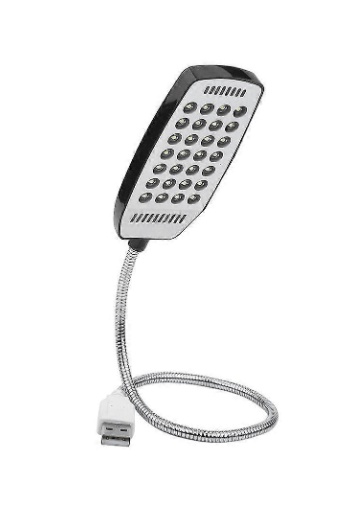 5V Flexible Gooseneck Mini USB 28 LED Portable Reading Light Computer Lamp With Switch Black