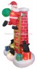 (Oem) Santa Claus pole rolling chimney toys operation with batteries.
