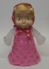 Decorative Led Miniature Masha With Bear With Pink Dress