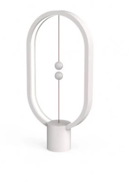 Allocacoc Heng Balance Type-C | Plastic Lamp Ellipse | Decorative Lamp with Magnetic Switch (White) (DH0040/HBLEUV)