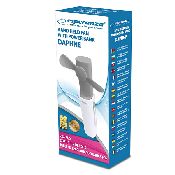 Esperanza EHF101E Daphne Compact Fan With Power Bank Λευκό