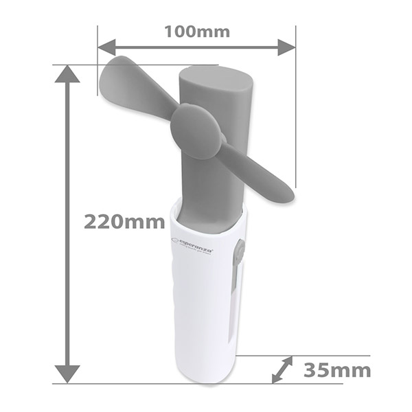 Esperanza EHF101E Daphne Compact Fan With Power Bank Λευκό