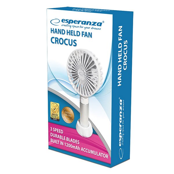 Esperanza EHF102S Compact Fan Crocus Λευκό