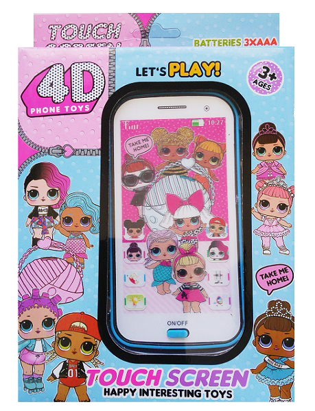 4D Lets Play Take Me Home Kids Smartphone Touch Screen Toy Phone - Blue (oem) (Toys)