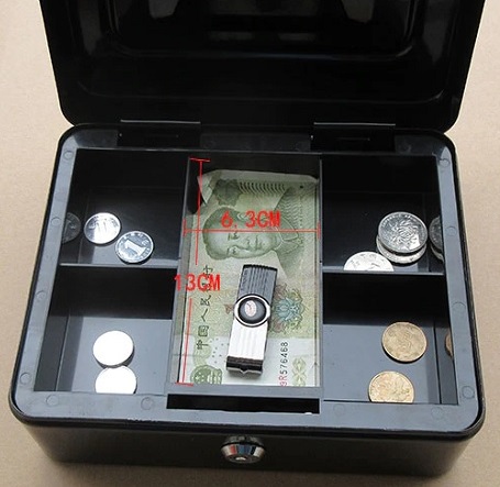 Φορητό Μεταλικό Ταμείο KS-200A Mini Portable Steel Metal Cash Box Blue (oem)