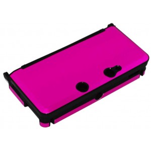 Nintendo 3DS - Plastic - Aluminum Case - Μεταλλική Θήκη σε Έντονο Ροζ Χρώμα