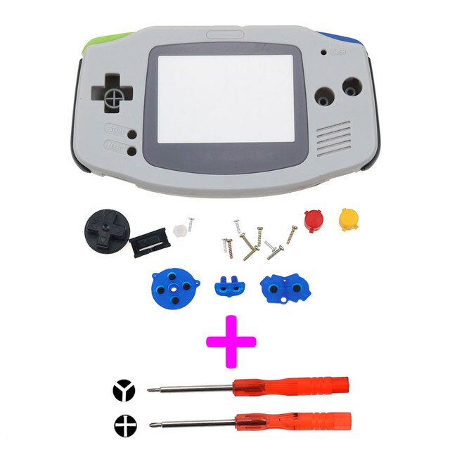 Complete case cover for shell cover elastic cushion for Game Boy Advance GBA console White