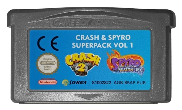 GBA GAME - Crash Bandicoot 2 & Spyro Season Ice (ΜΤΧ) GBA GAME - Crash Bandicoot 2 & Spyro Season Ice (ΜΤΧ)
