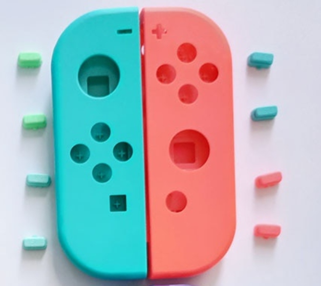 Nintendo Switch Joy-Con L+R Cover (Red & Blue) with Buttons