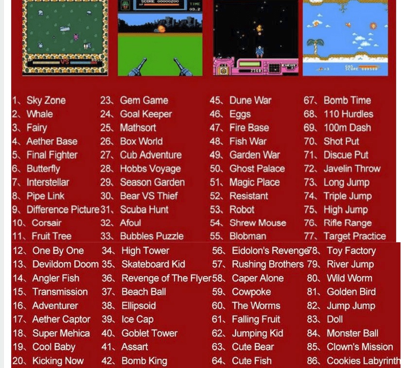 Κονσόλα με 88 παιχνίδια στην μνήμη 8 Bit HD
