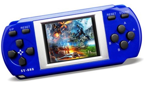 SY-888 Portable Handheld Game Console with 288 Built-in Games - Blue (1.8-inch) (228-in-1) (OEM)