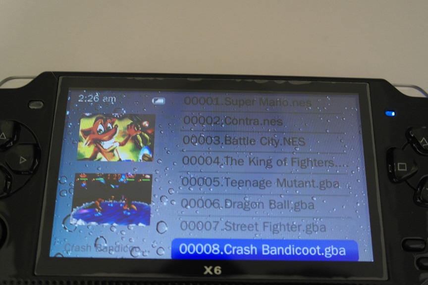 Handheld Console Game Player 8gb with 2500 games, black color - OEM